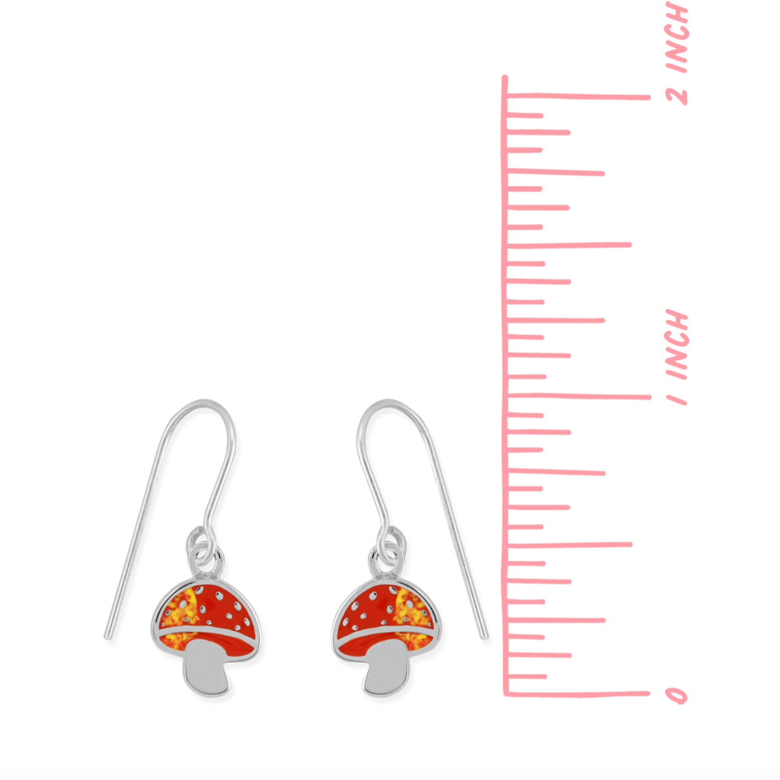 Boma Red and Yellow Mushroom Earrings