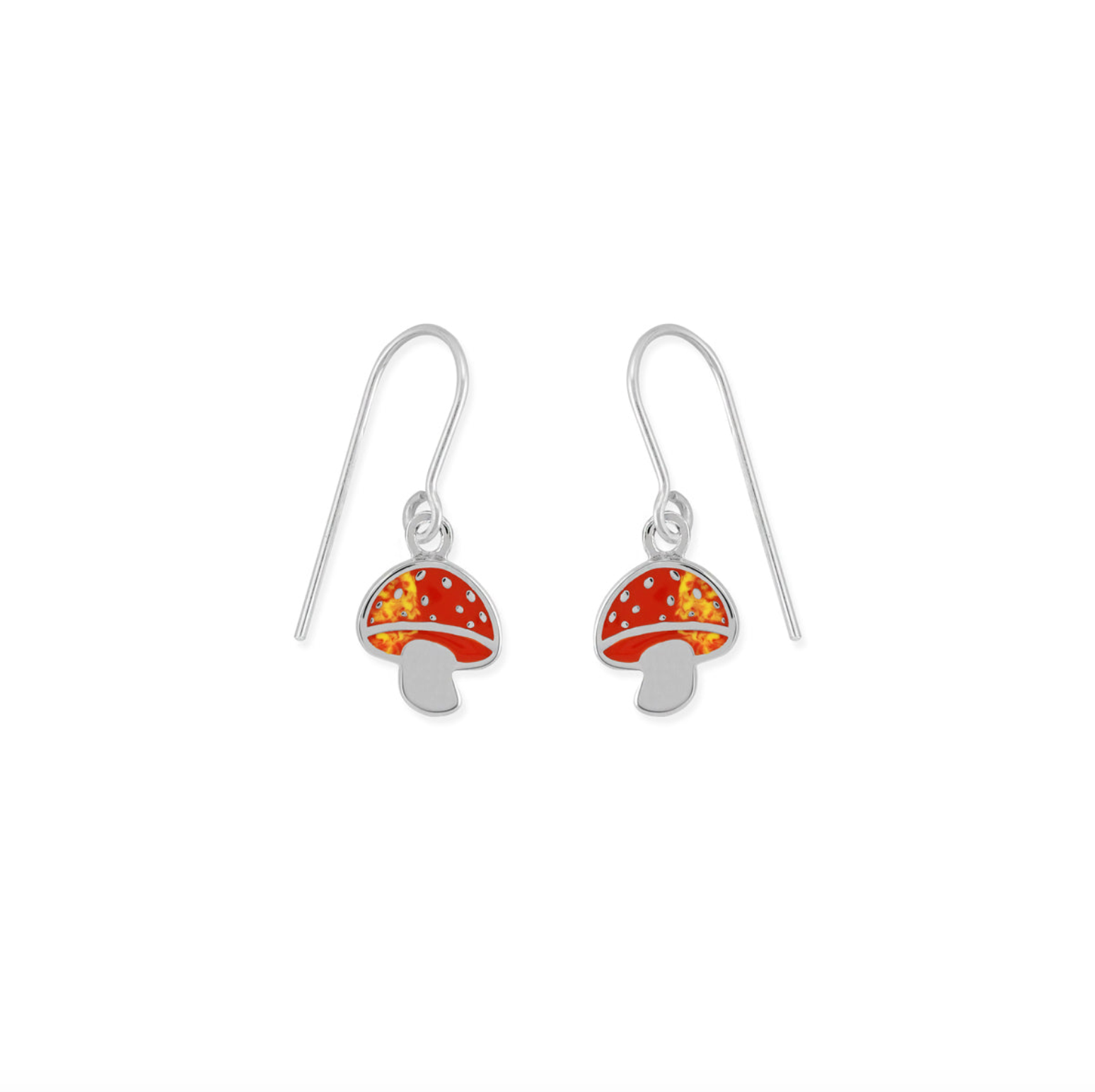 Boma Red and Yellow Mushroom Earrings