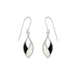 Boma Overlapped Earrings - Onyx and Mother of Pearl