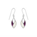 Boma Overlapped Earrings - Purple Turquoise and Mother of Pearl