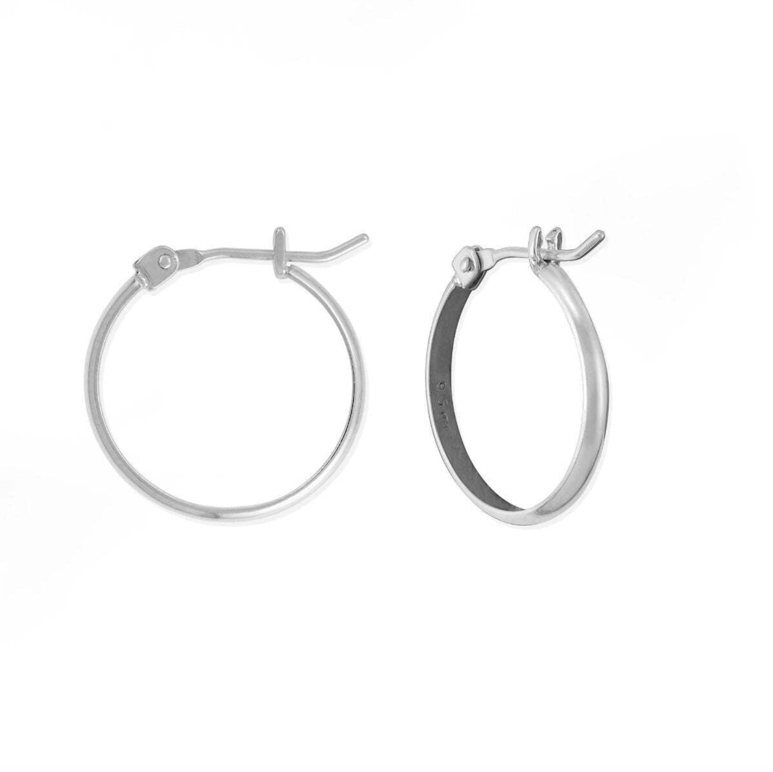 BOMA Flat Hoop Earring - Silver