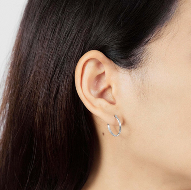 BOMA Flat Hoop Earring - Silver