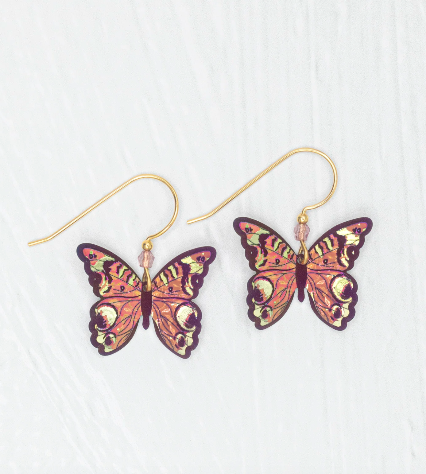 HOLLY YASHI Mariposa Butterfly Earrings - Living Coral