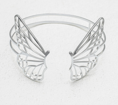 Holly Yashi Vanessa Butterfly Cuff Bracelet - Silver