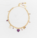 Holly Yashi Charming Hearts Bracelet - Gold and Vintage Burgundy