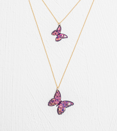 Holly Yashi Mother & Daughter Rosalee Butterfly Necklace Set