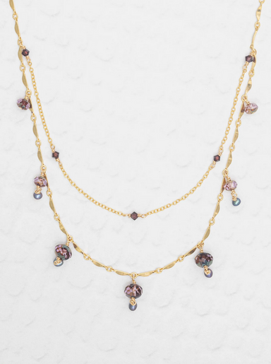 Holly Yashi Layered Soiree Necklace - Royal Plum