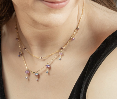 Holly Yashi Layered Soiree Necklace - Royal Plum