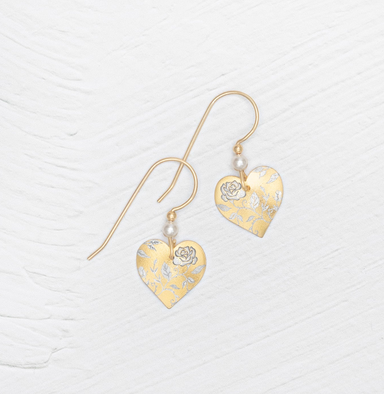 Holly Yashi Budding Heart Earrings - Gold
