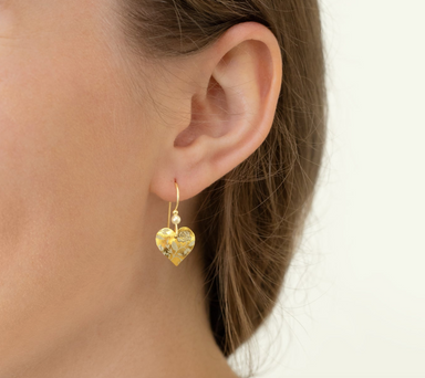 Holly Yashi Budding Heart Earrings - Gold