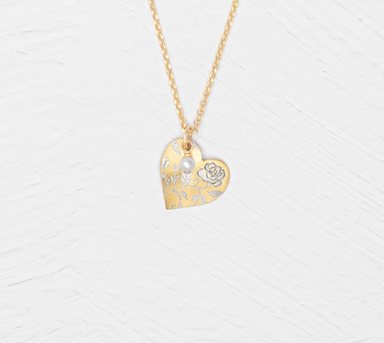 Holly Yashi Budding Heart Pendant - Gold