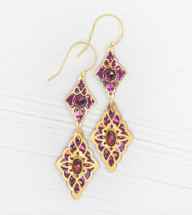 Holly Yashi Esmeralda Earrings - Garnet