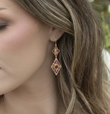 Holly Yashi Esmeralda Earrings - Garnet