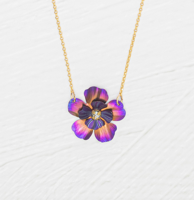 Holly Yashi Blissful Bloom Pendant Necklace - Sparkling Fuchsia
