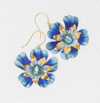 Holly Yashi Bountiful Bloom Earrings - Bonnie Blue