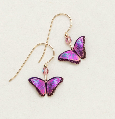 Holly Yashi Petite Bella Butterfly Earrings - Ultra Violet
