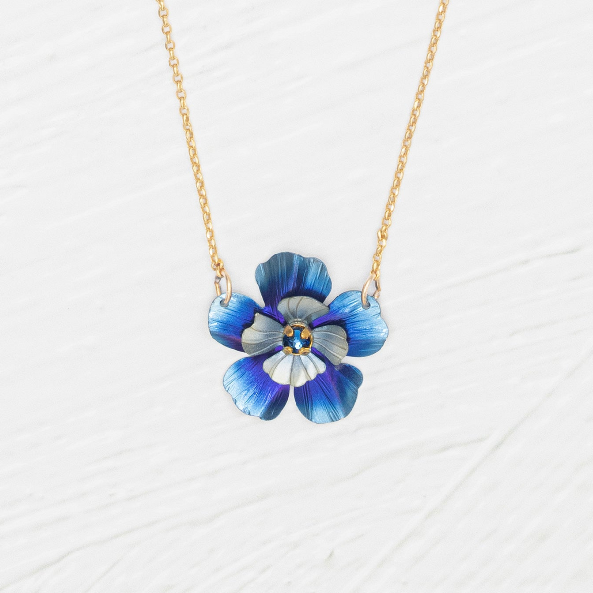 Holly Yashi Blissful Bloom Pendant Necklace - Bonnie Blue — Bird
