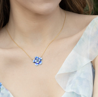 Holly Yashi Blissful Bloom Pendant Necklace - Bonnie Blue