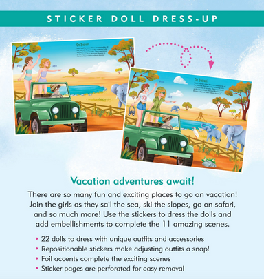Vacation Sticker Doll Dress-Up Book