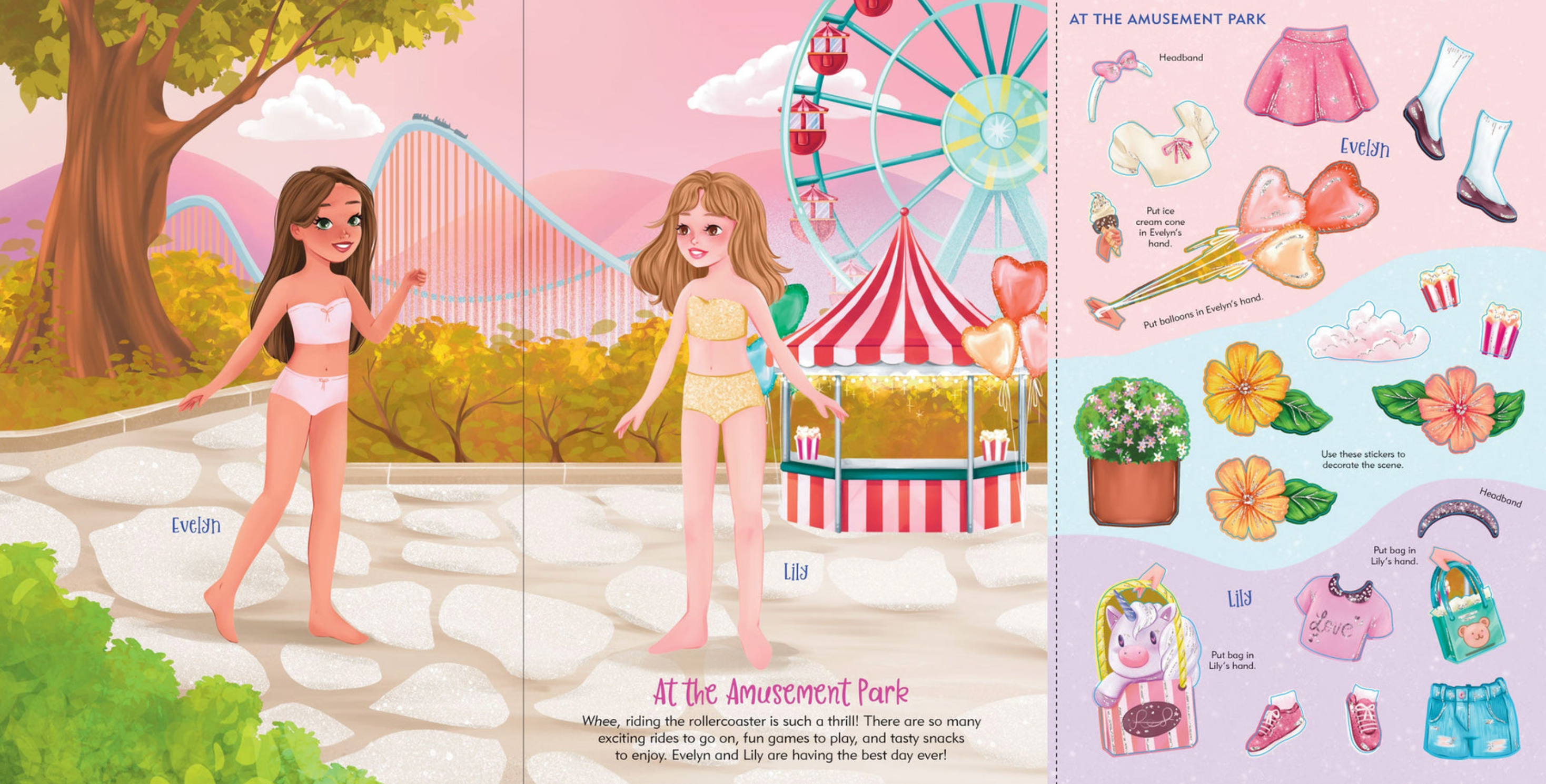 Vacation Sticker Doll Dress-Up Book