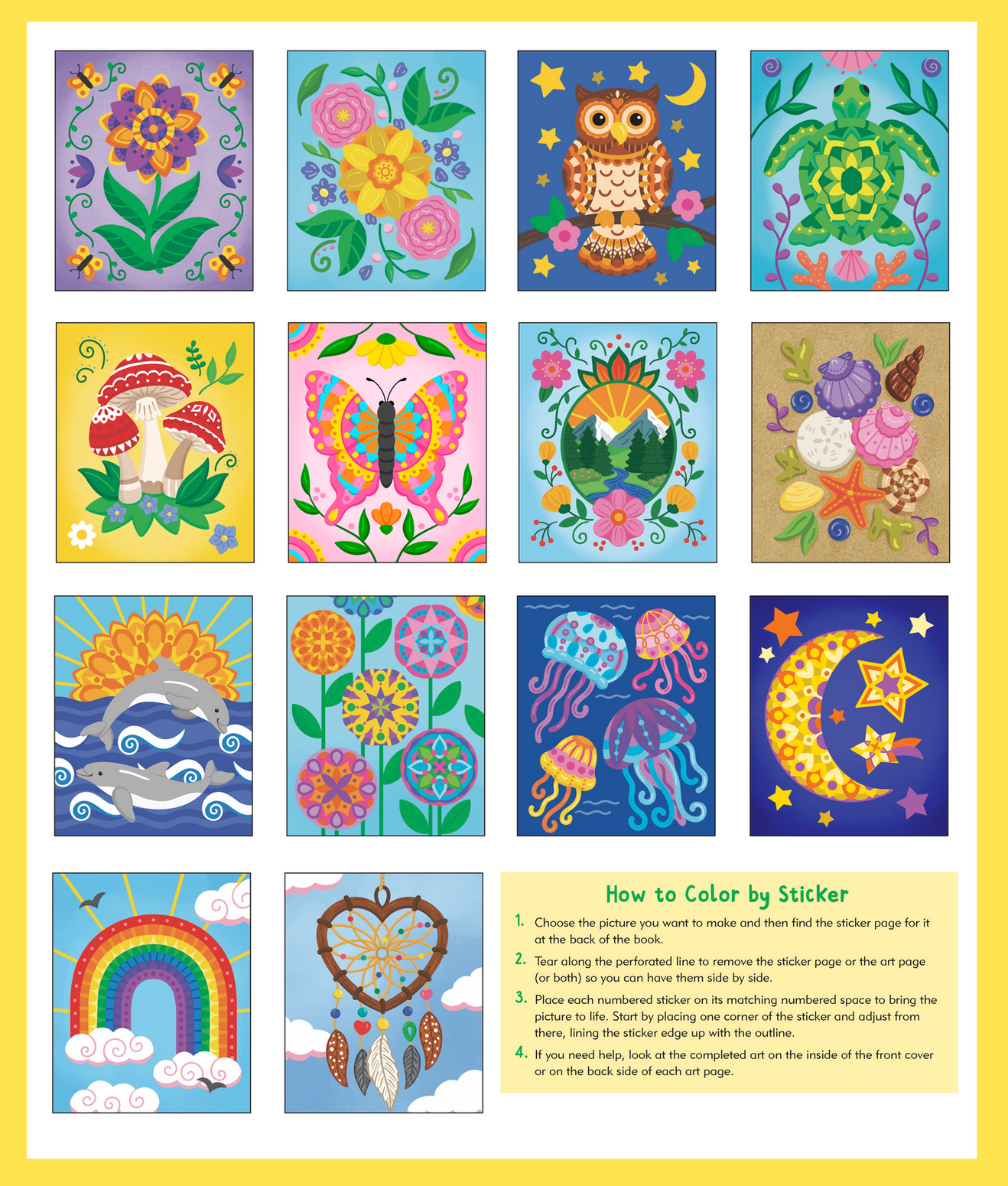 Mindfulness Large Print Color-by-Sticker Book