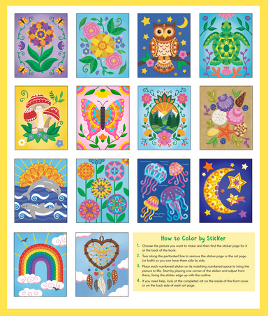 Mindfulness Large Print Color-by-Sticker Book