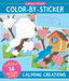 Calming Creations Large Print Color-by-Sticker Book