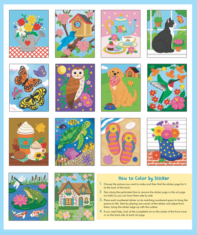Calming Creations Large Print Color-by-Sticker Book