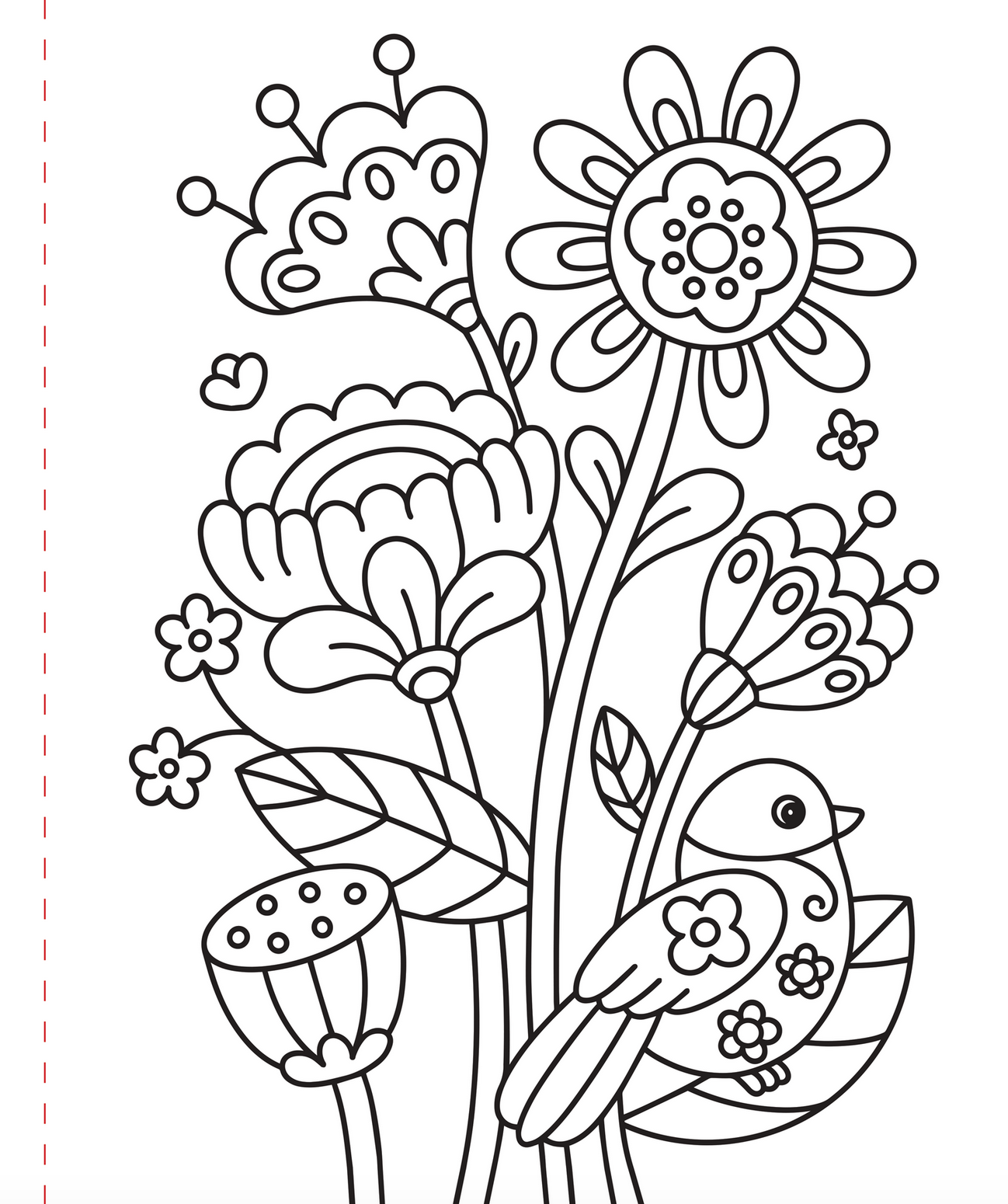 Stress Relief Large Print Coloring Book