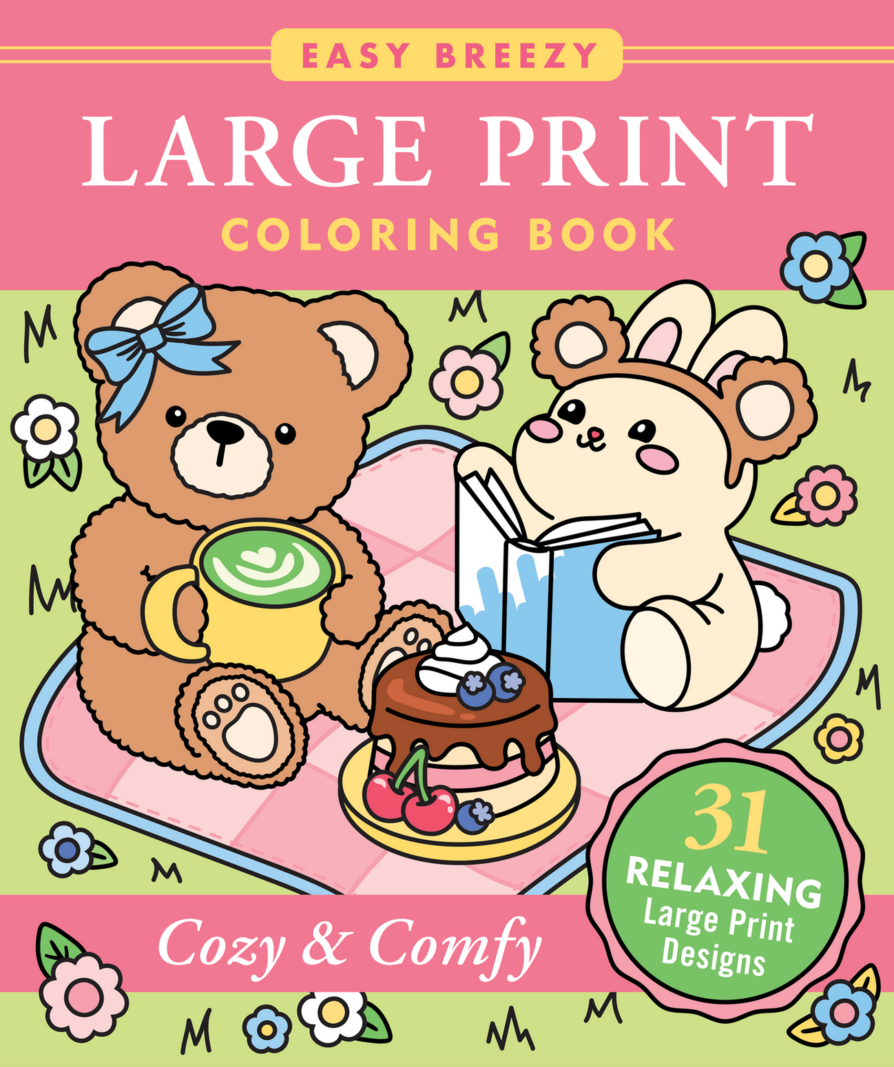 Large Print Coloring Book - Cozy & Comfy