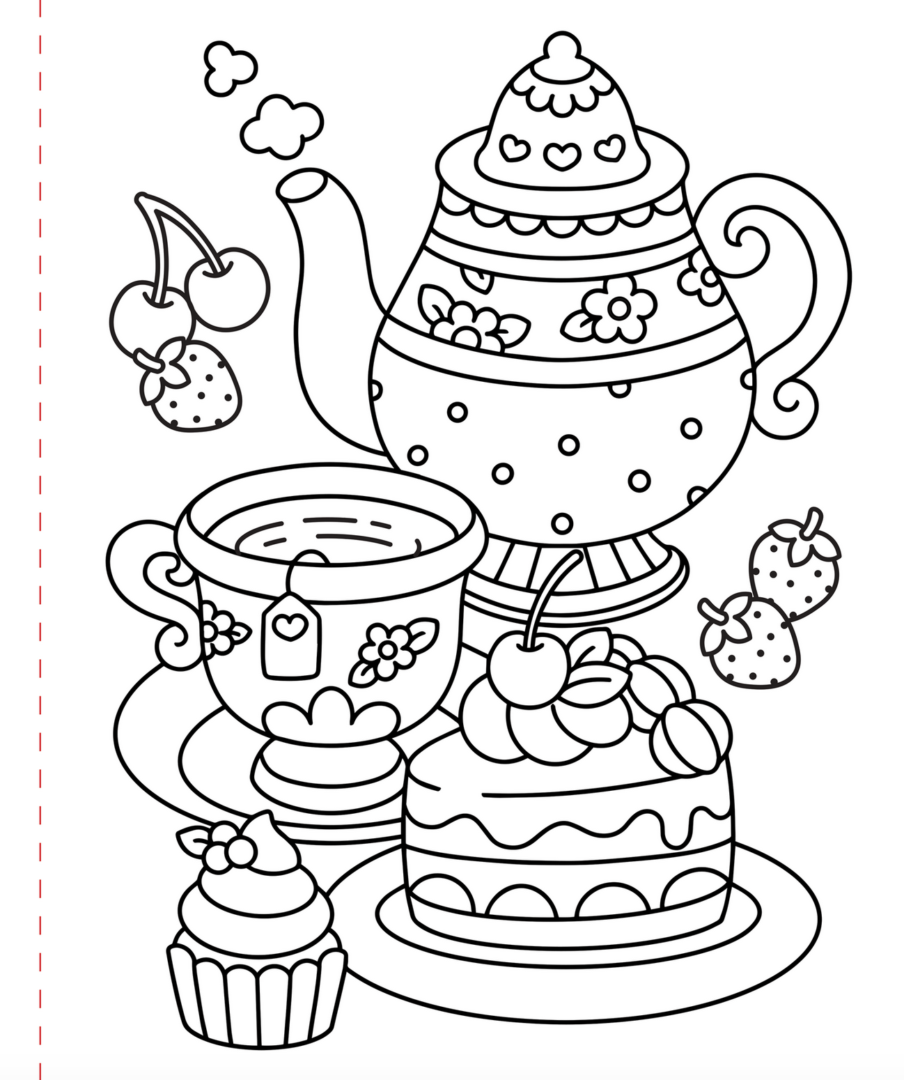 Large Print Coloring Book - Cozy & Comfy