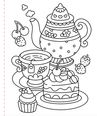 Large Print Coloring Book - Cozy & Comfy