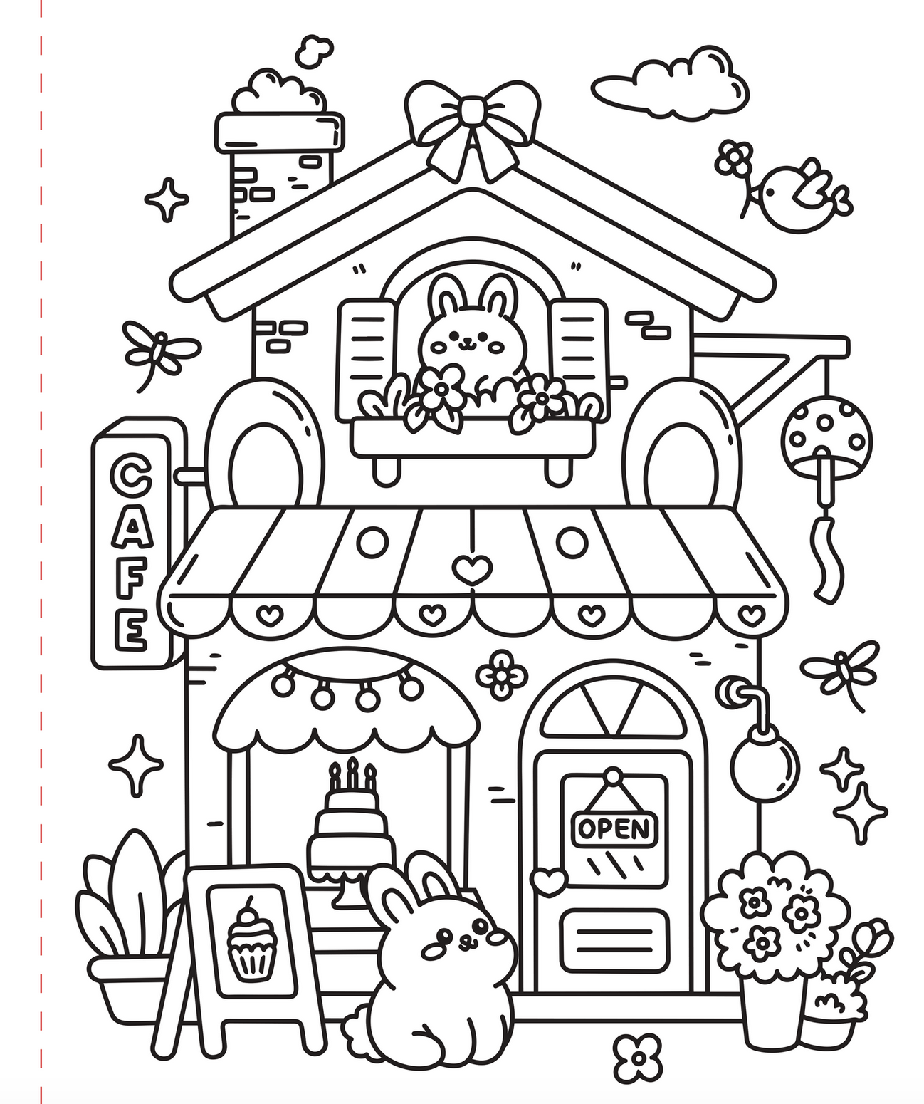 Large Print Coloring Book - Cozy & Comfy