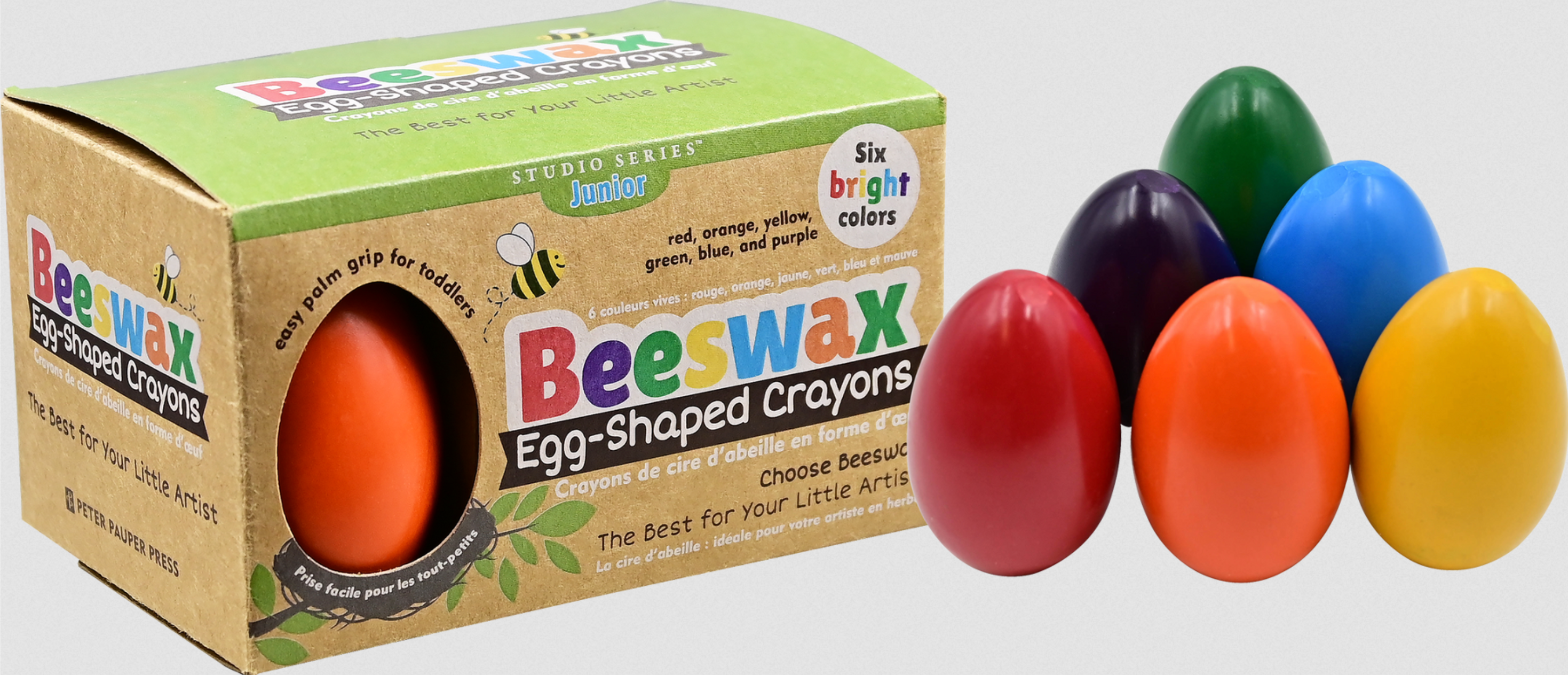 Studio Series Junior Beeswax Egg-Shaped Crayons