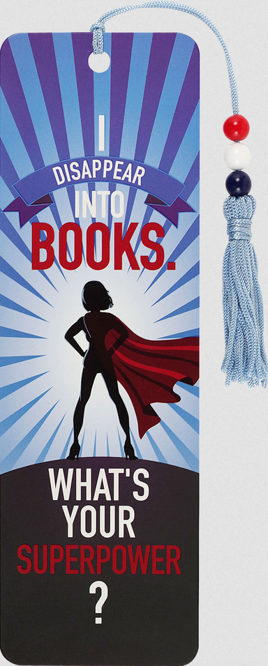 PTR I Disappear into Books Beaded Bookmark