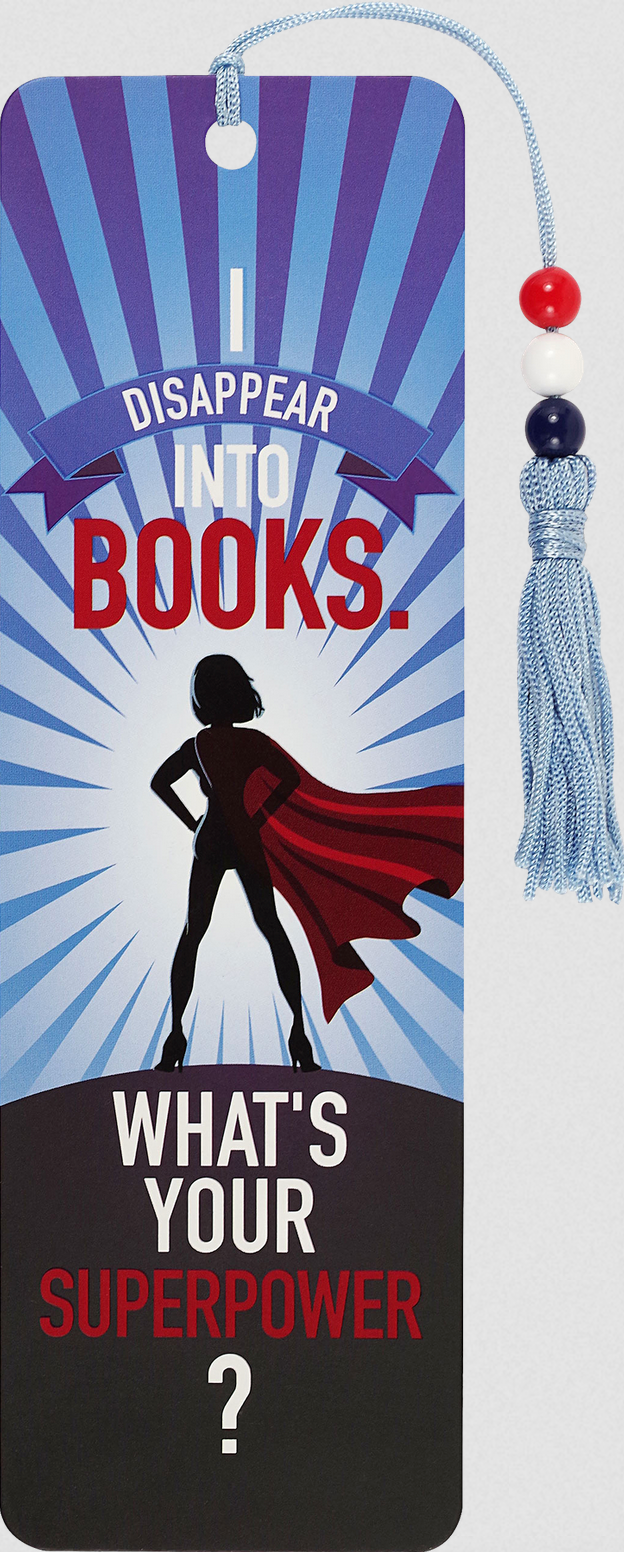 PTR I Disappear into Books Beaded Bookmark