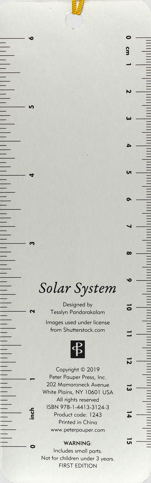 PTR Solar System Children's Bookmark