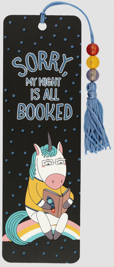 PTR Sorry, My Night Is All Booked Beaded Bookmark
