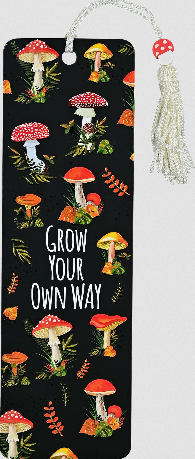 PTR Mushrooms Beaded Bookmark