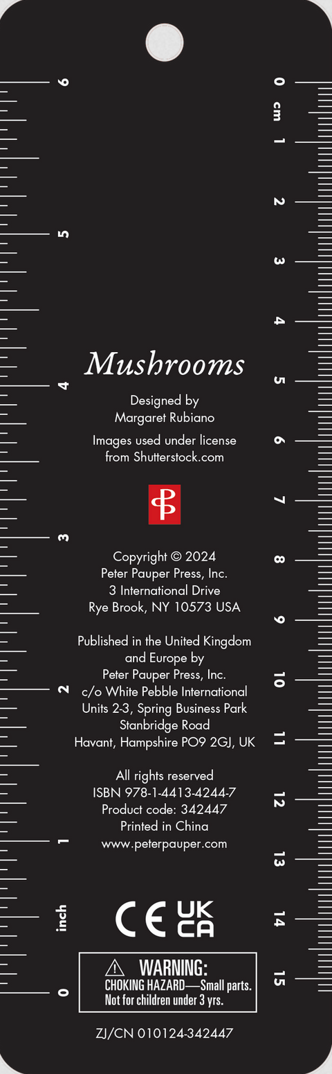 PTR Mushrooms Beaded Bookmark