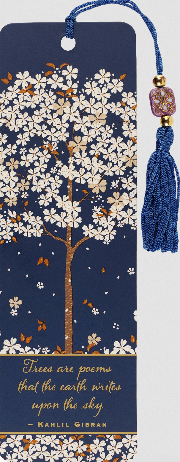 PTR Falling Blossoms Beaded Bookmark