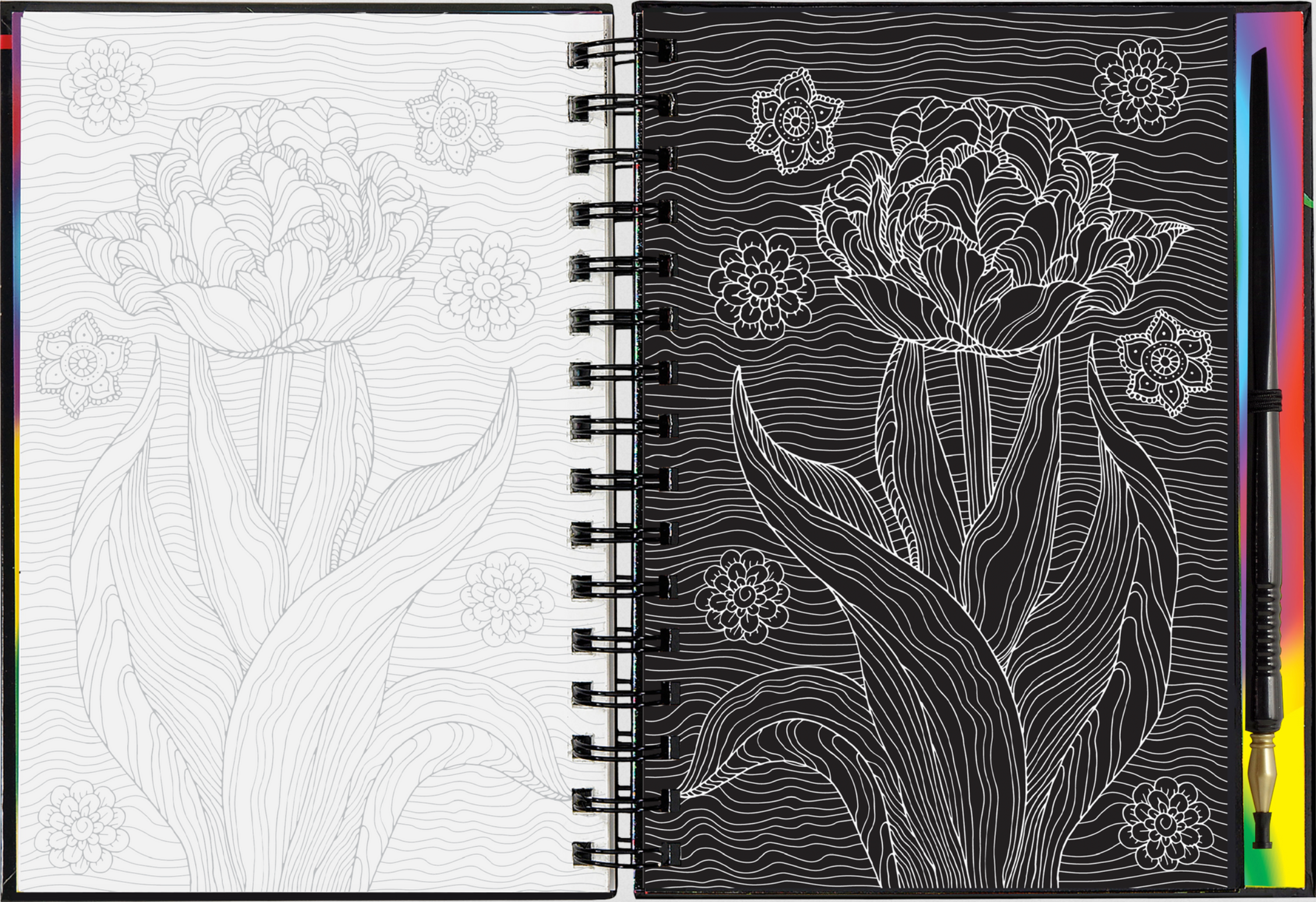 PTR Extreme! Flowers Scratch and Sketch