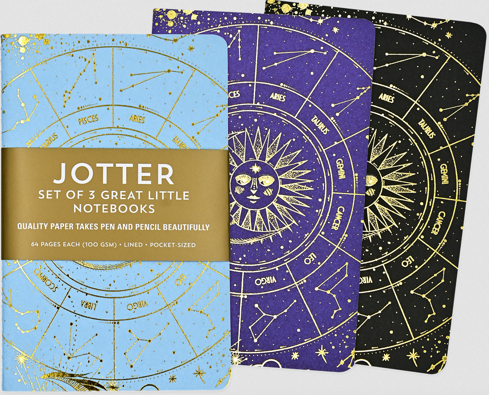 PTR Jotter Mini Notebook Set of Three: Celestial