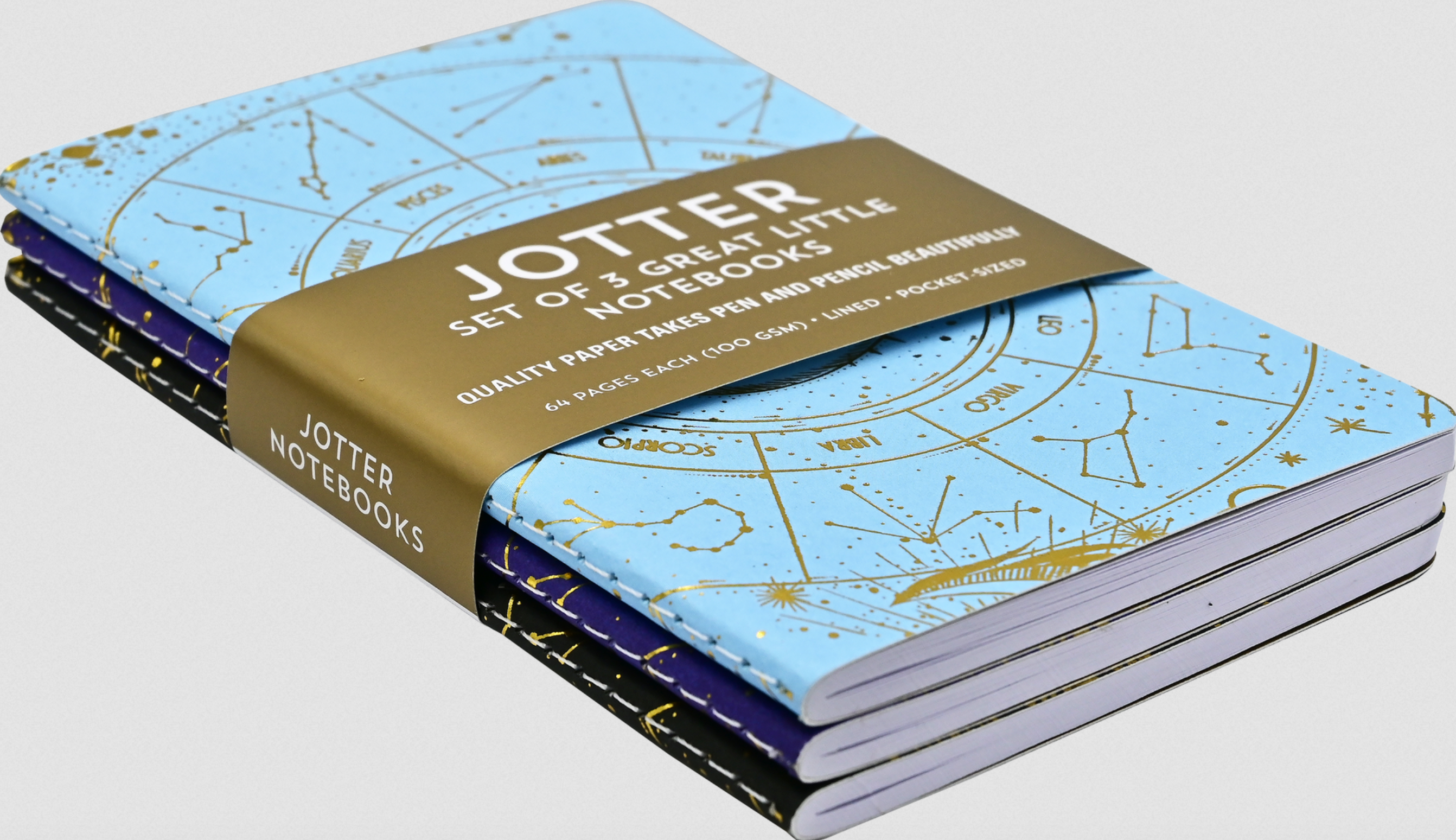 PTR Jotter Mini Notebook Set of Three: Celestial