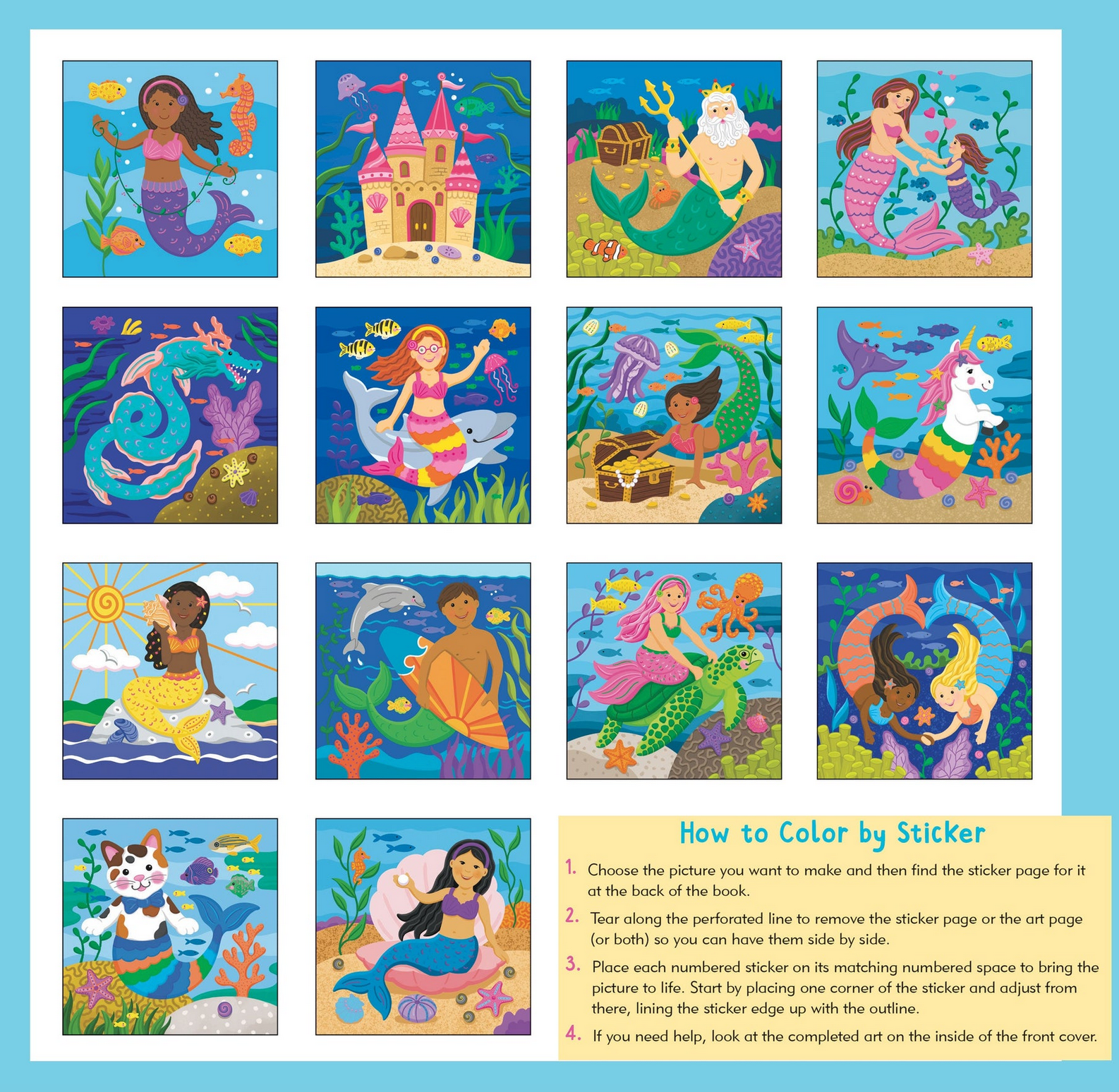PTR My First Color-by-Sticker Book - Mermaids & More