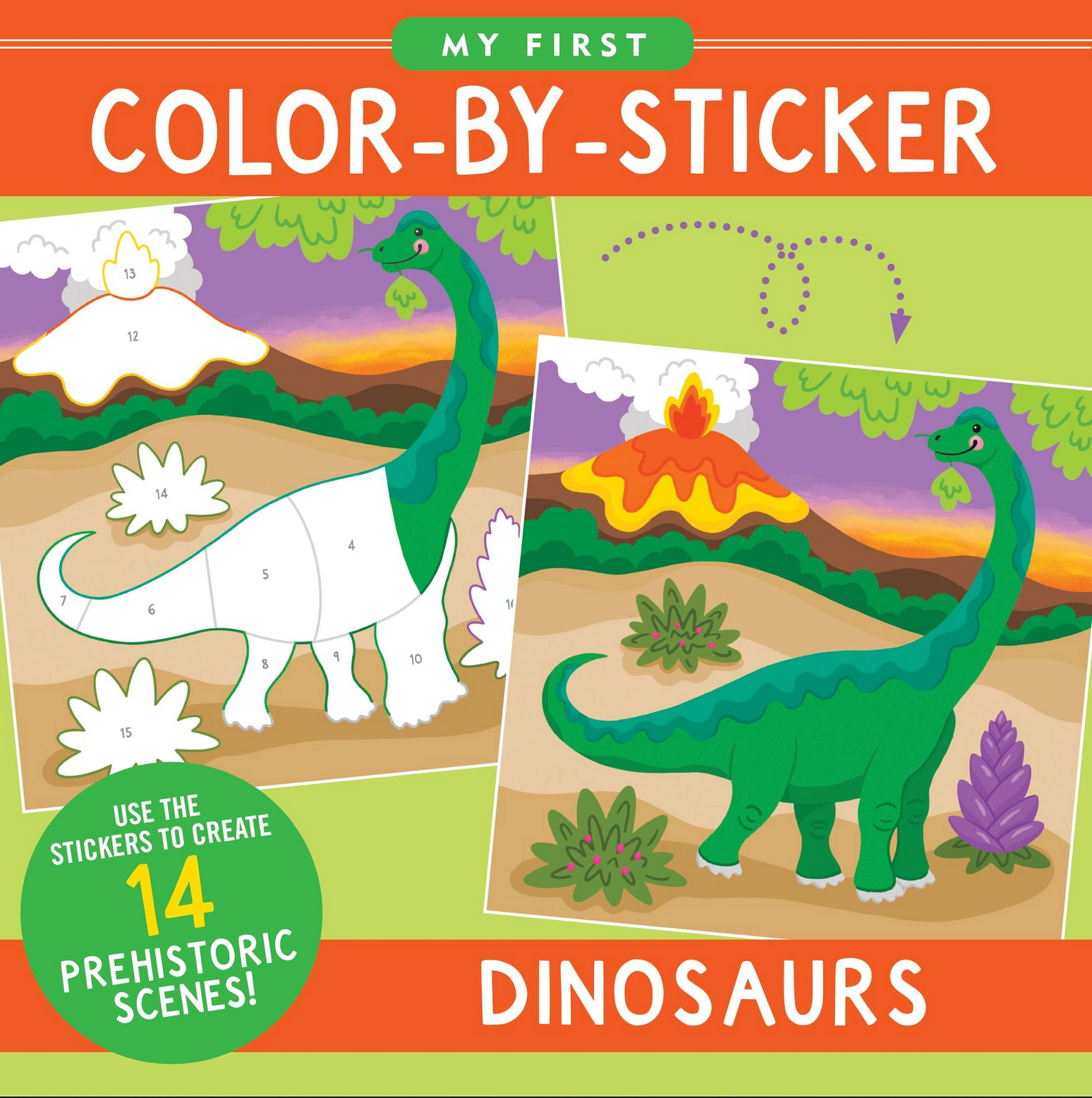 PTR My First Color-by-Sticker Book - Dinosaurs