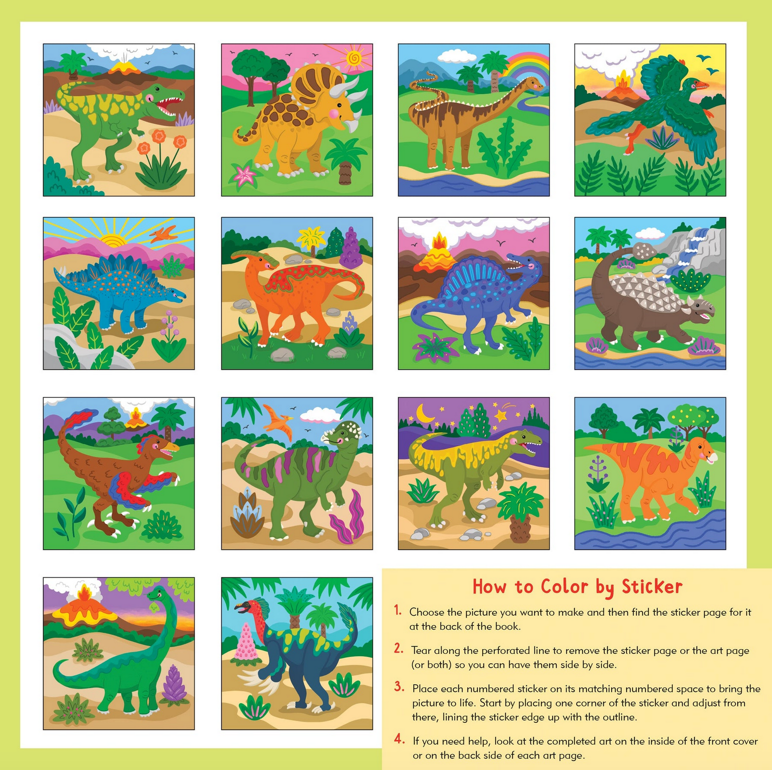 PTR My First Color-by-Sticker Book - Dinosaurs