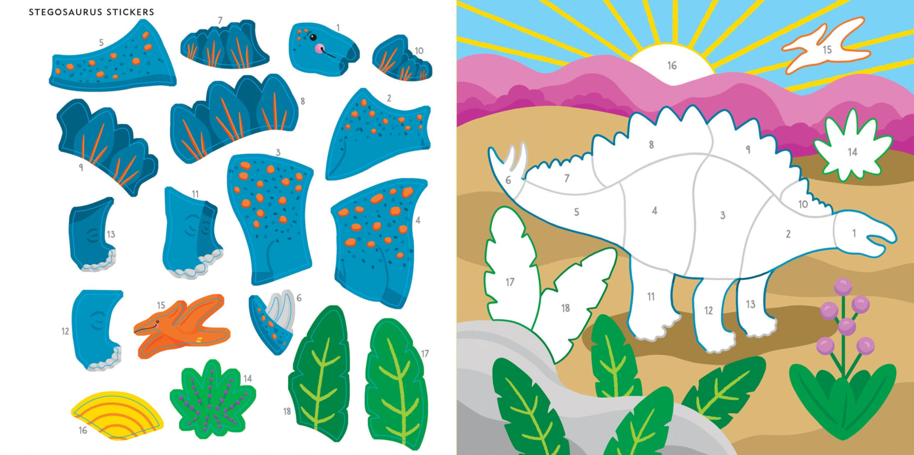 PTR My First Color-by-Sticker Book - Dinosaurs