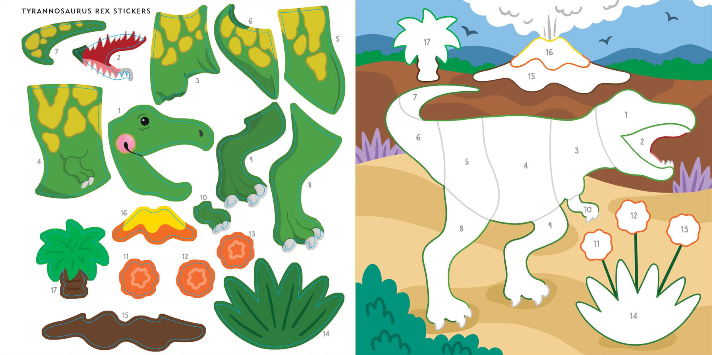 PTR My First Color-by-Sticker Book - Dinosaurs