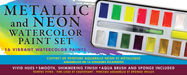 PTR Studio Series Metallic & Neon Watercolor Paint Set (Set of 18 Colors)